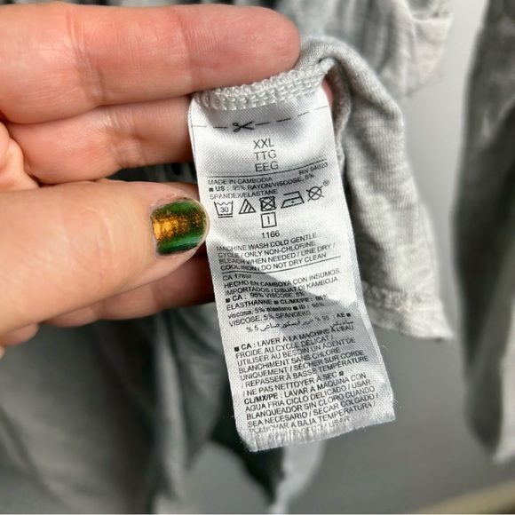 Maternity plus size bundle of 3 gray top nursing bra & New tank top 1x XXL 16/18 - Picture 11 of 16